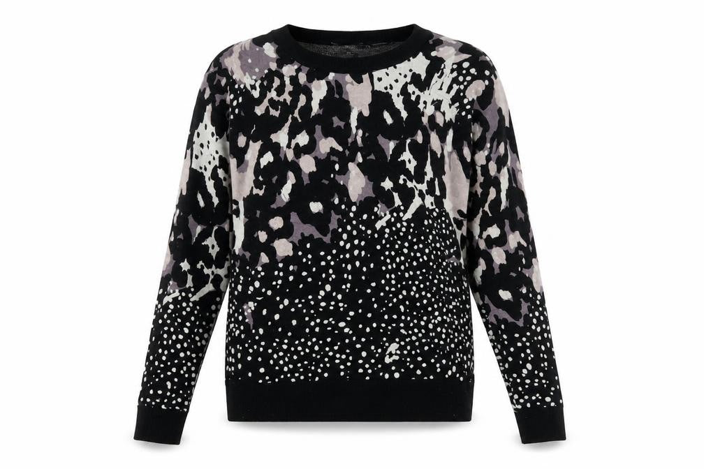 Next Women's Black Animal Print Jumper Size 10