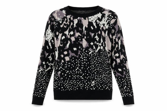 Next Women's Black Animal Print Jumper Size 10