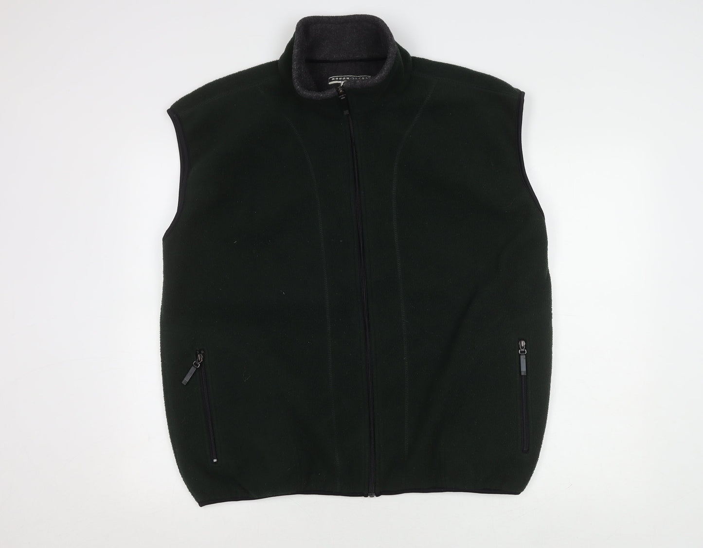 ROUGHDRESS Men's Grey Fleece Waistcoat, L, Casual