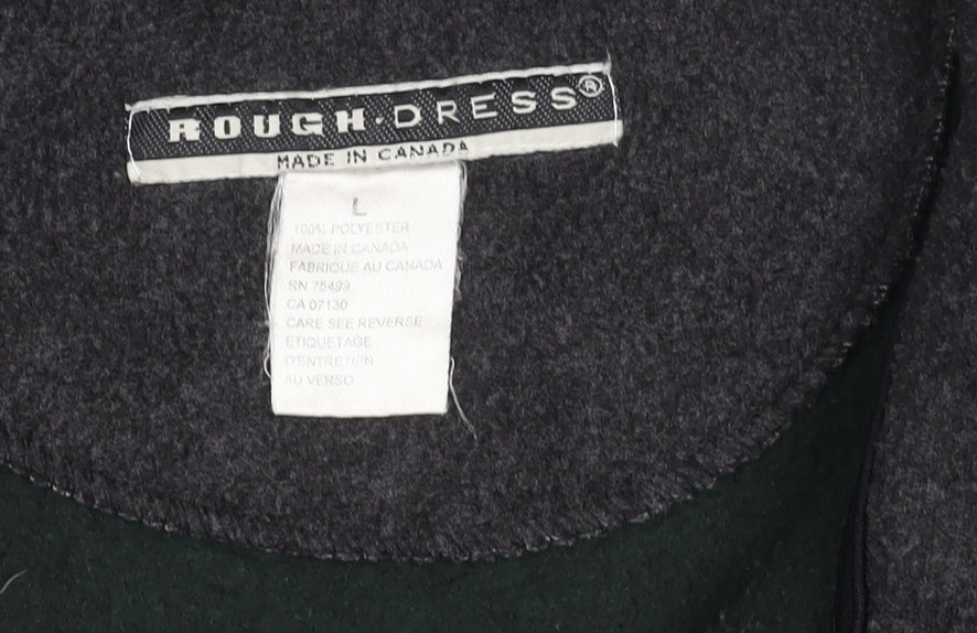 ROUGHDRESS Men's Grey Fleece Waistcoat, L, Casual