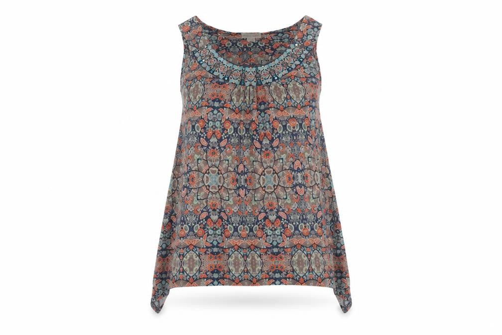 Monsoon Women’s Multicoloured Floral Tank Tunic