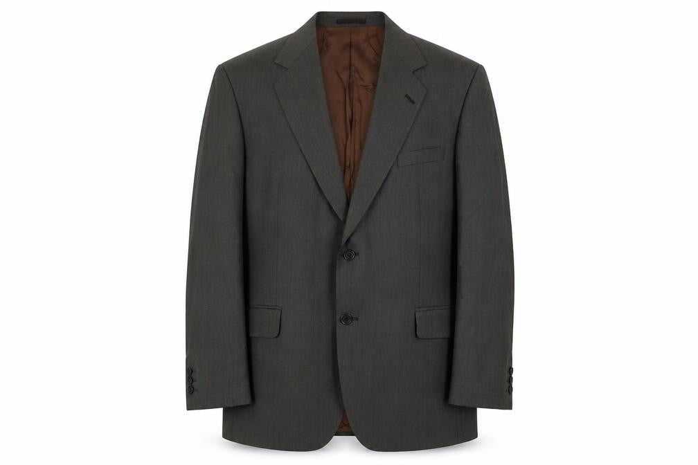 Magee Men's Brown Wool Blazer - Classic Fit, Size 45R