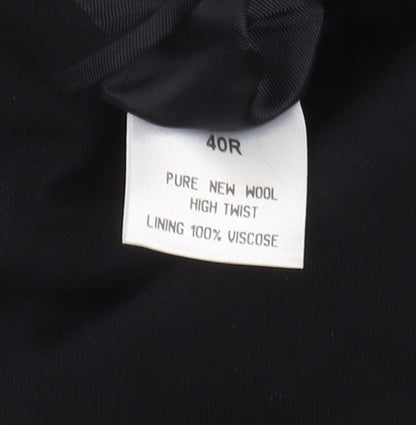 Pierre Cardin Men's Black Blazer 40R Classic Fit