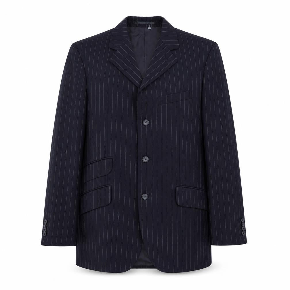 T.M. Lewin Blue Blazer Men’s 39R Classic Striped