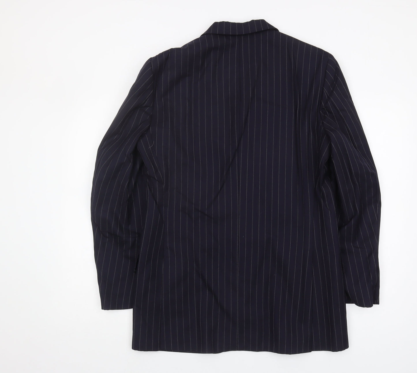 T.M. Lewin Blue Blazer Men’s 39R Classic Striped