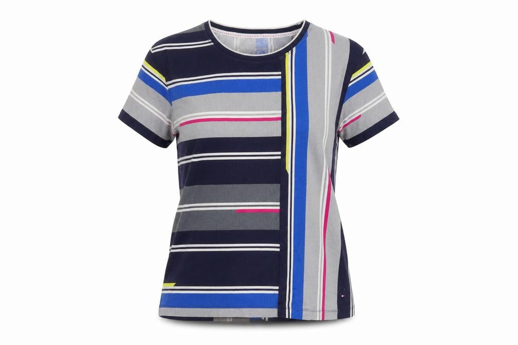 Tommy Hilfiger Women's Multicoloured Striped T-Shirt S