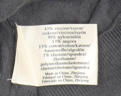 Close-up detail of Laura Ashley Grey jumper, size 10, Ruffle Accent