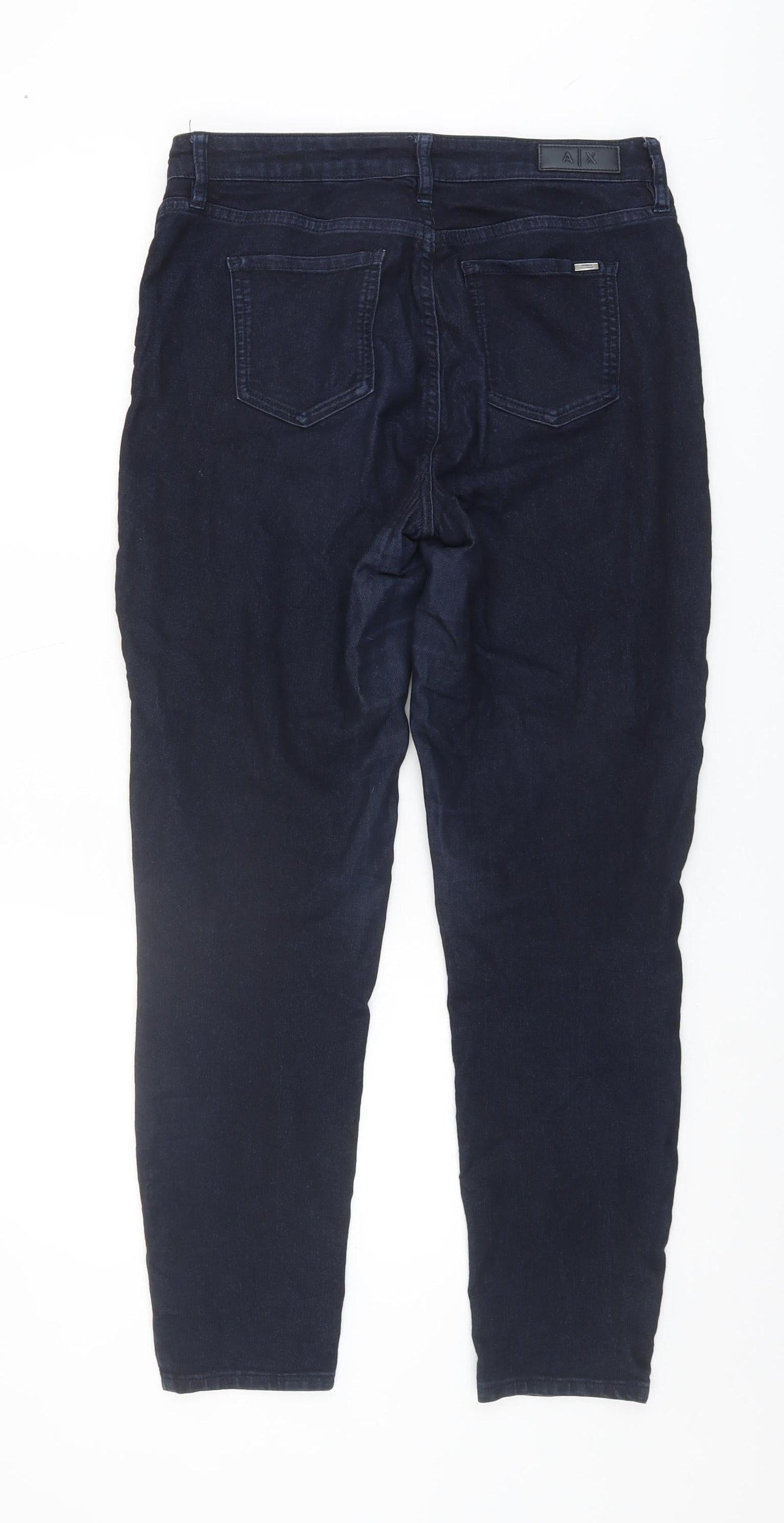 Armani Exchange Women's Blue Cropped Skinny Jeans