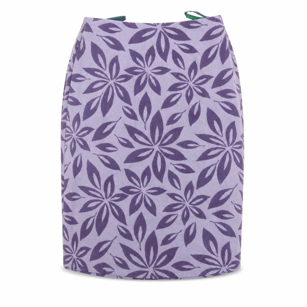 Boden Women's Purple Floral Wool Skirt, Size S