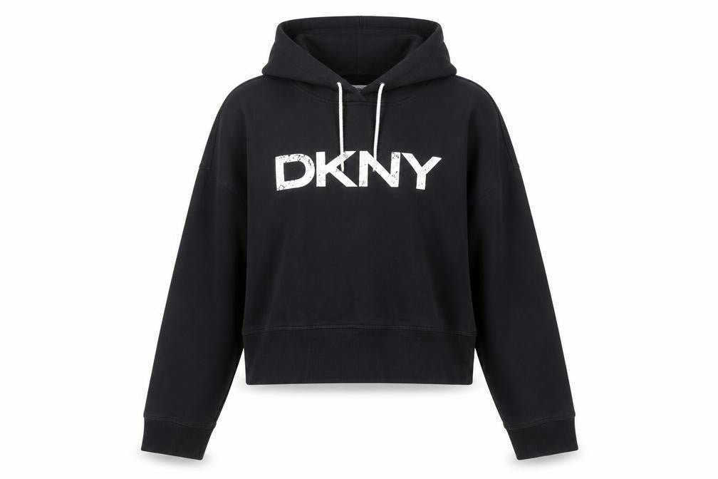 DKNY Sport Women's Black Pullover Hoodie L Regular