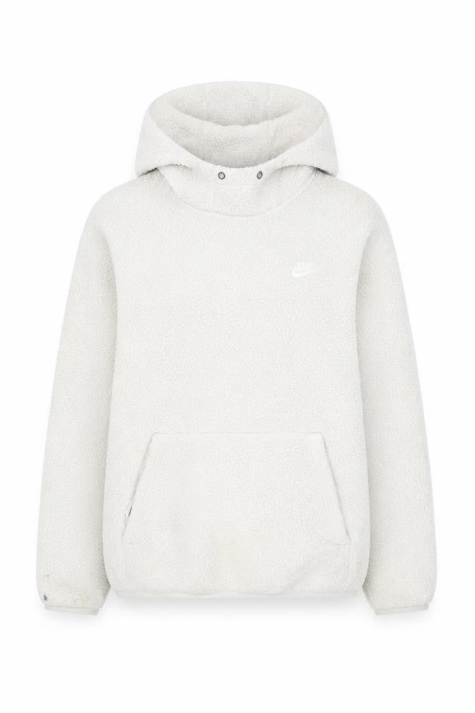 Nike Unisex Ivory M Pullover Hoodie with Logo & Pocket