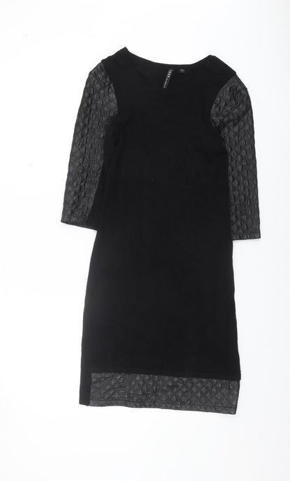 Additional front view of Guess Women's Black Dress S 3/4 Sleeve