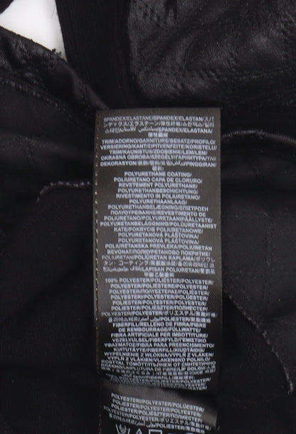 Close-up detail of Guess Women's Black Dress S 3/4 Sleeve