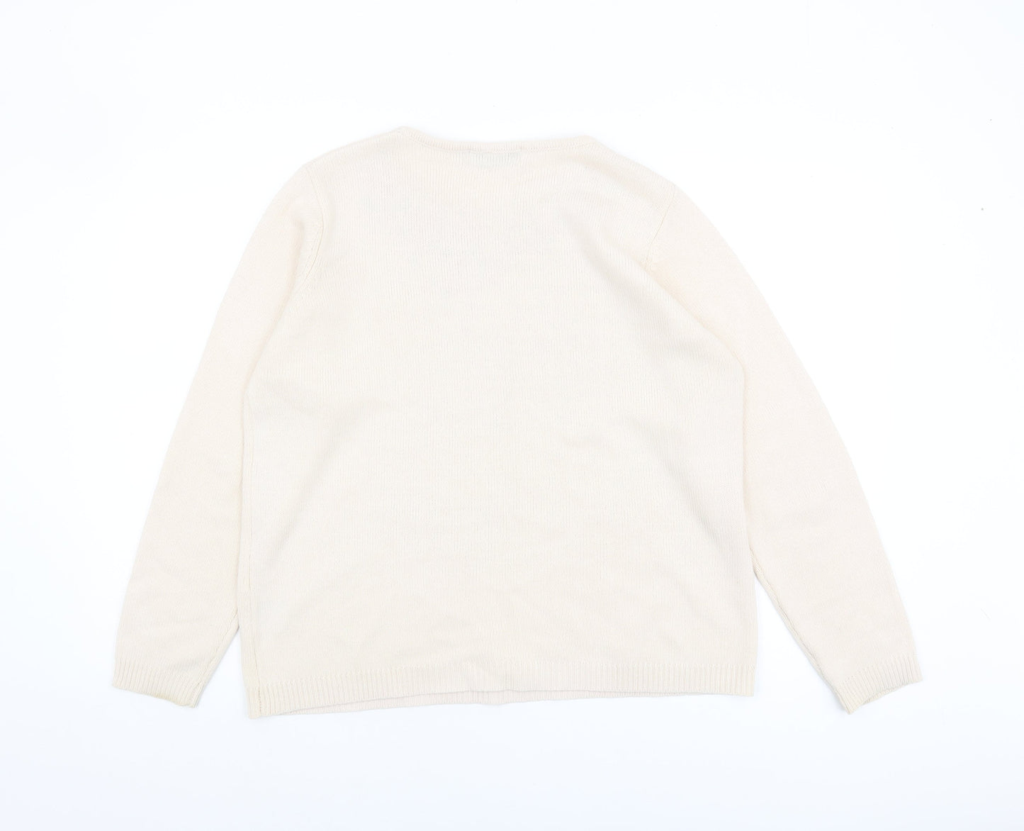Honor Millburn Beige Embroidered Women's Pullover Jumper M