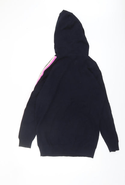 Mint Velvet Women's Blue Hooded Pullover Jumper XS