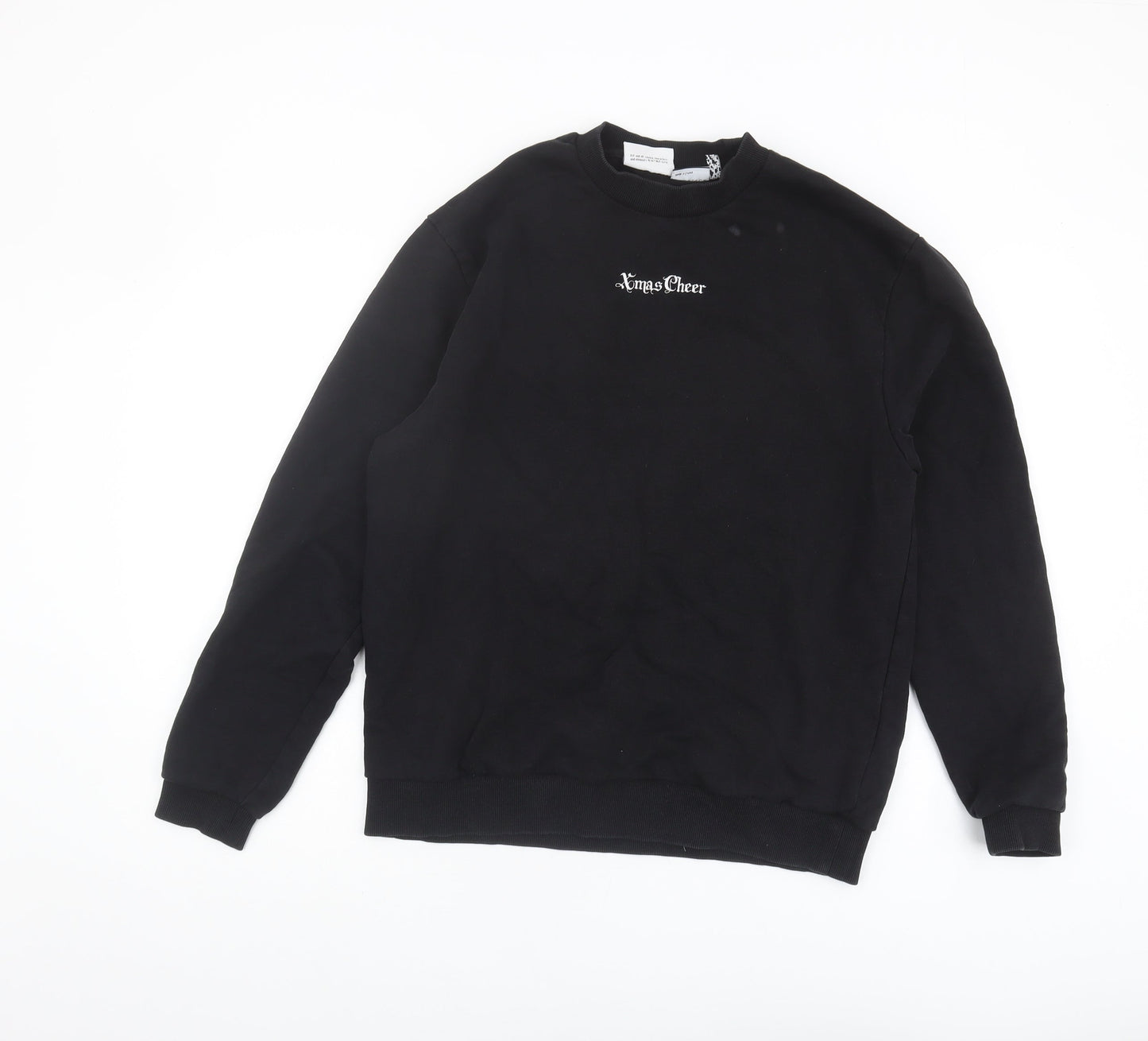 ASOS DESIGN Men's Black M Christmas Sweatshirt