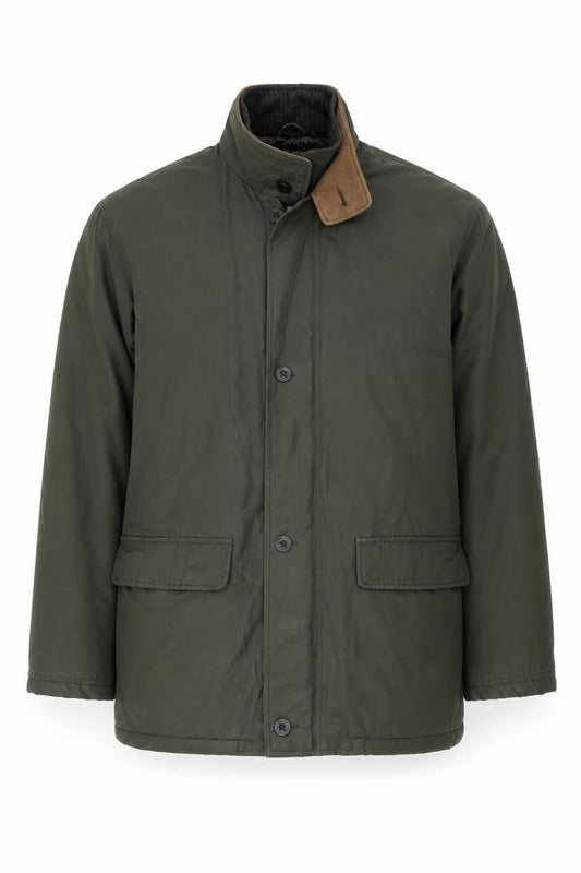 Wolsey Men's Green Cotton Mid-Length Coat M
