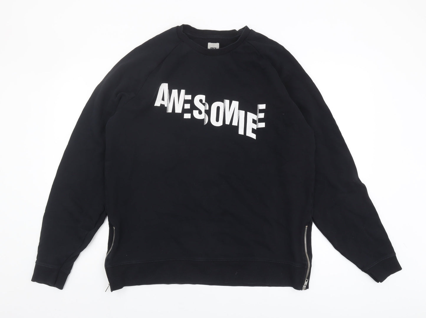 ASOS Men's Black XL Cotton Logo Sweatshirt