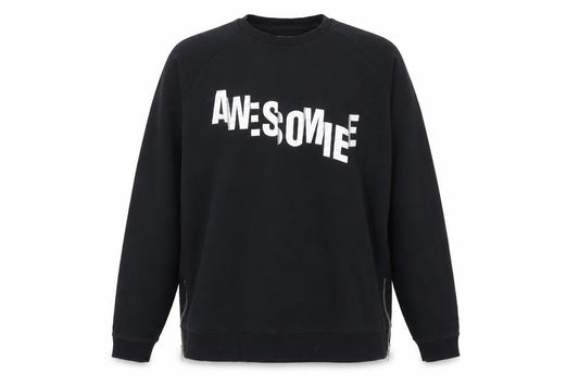 Front view of ASOS Men's Black XL Cotton Logo Sweatshirt