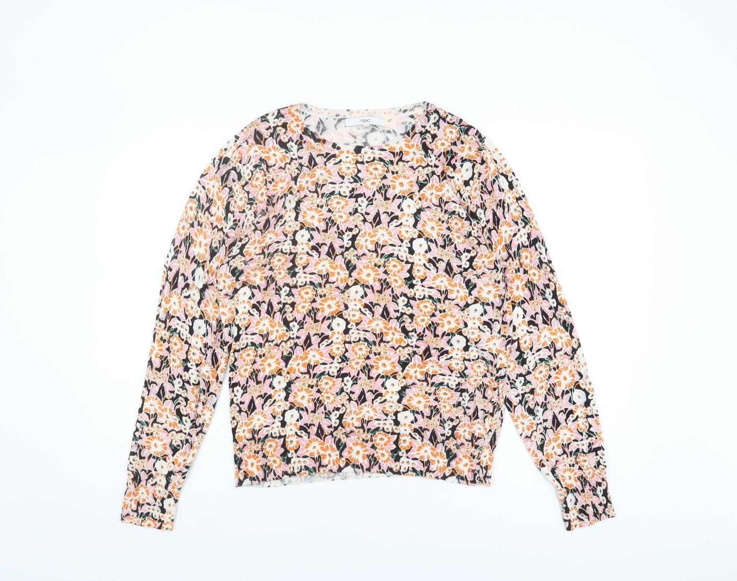 Next Women's Multicoloured Floral Knit Pullover Size M