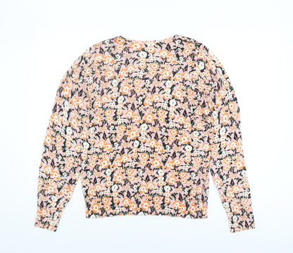 Preloved Next Women's Multicoloured Floral Knit Pullover Size M - Back