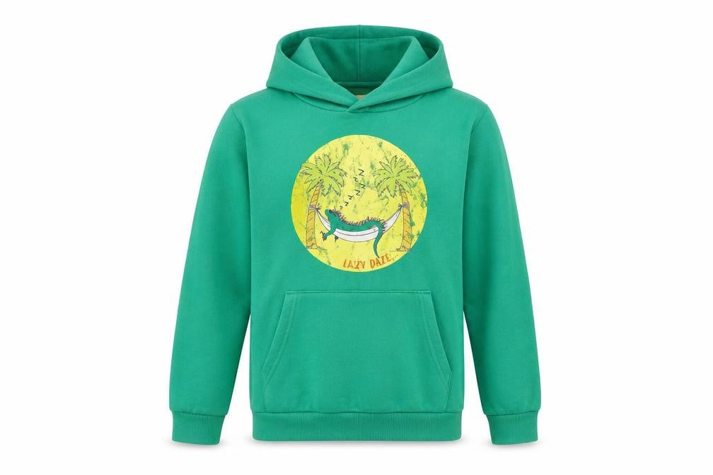 Mountain Warehouse Boys Green Graphic Pullover Hoodie - 13 Years