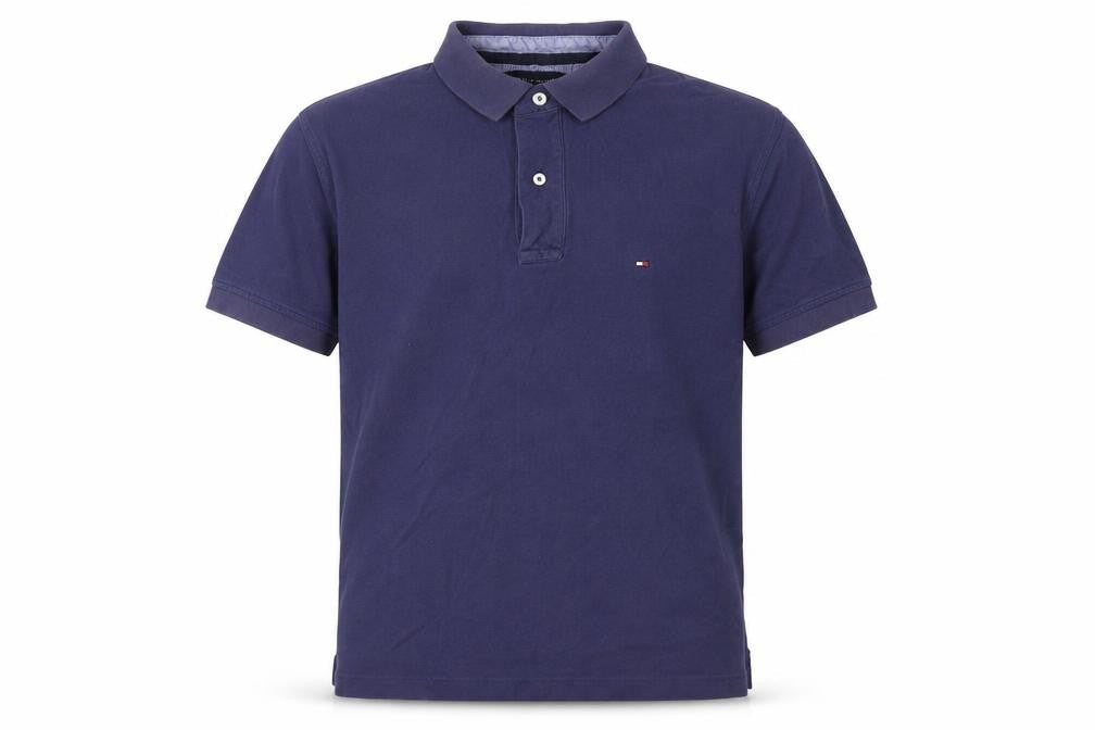 Tommy Hilfiger Men's Blue Polo L Cotton Casual Classic