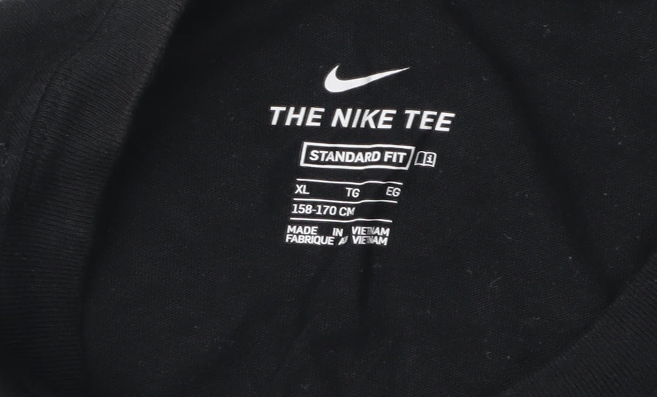 Nike Boys Black Graphic Print XL T-Shirt