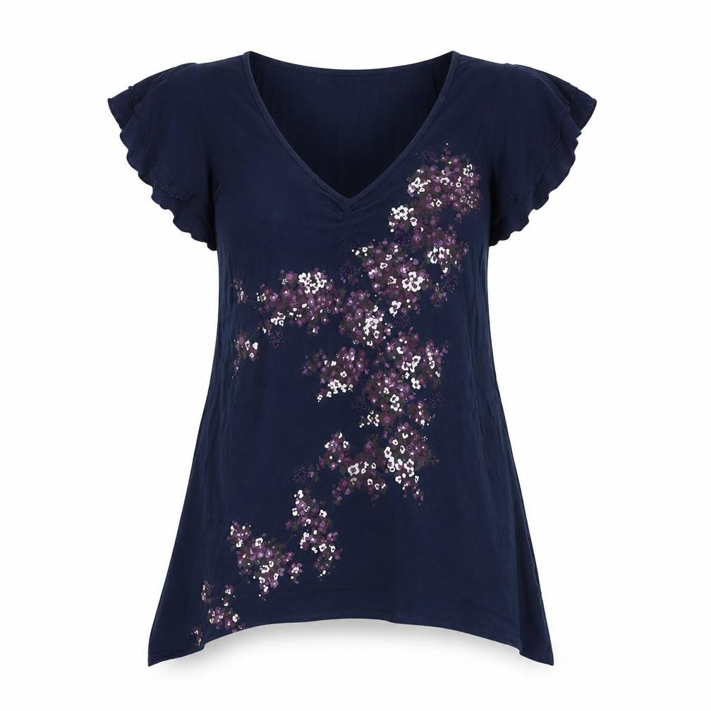 Rocha John Rocha Women's Blue Floral Blouse Size 12