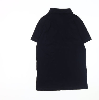 FCUK Men's Black Collared T-Shirt M with Logo