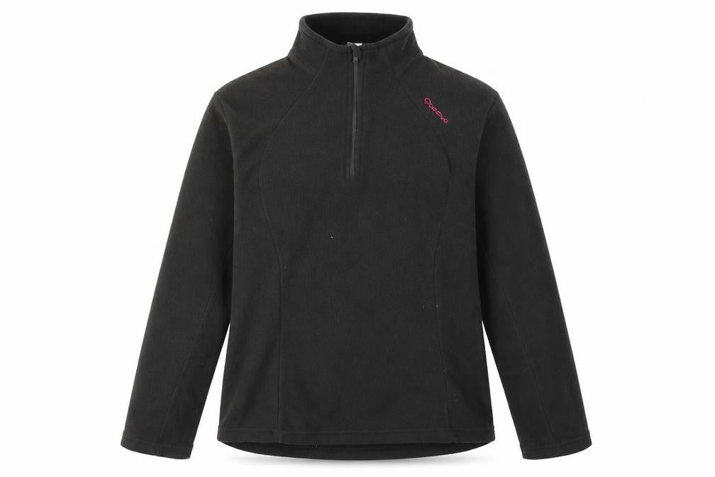Quechua Women's Black Fleece Pullover Sweatshirt, Size 12