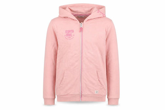 Front view of Lee Cooper girls’ pink full zip hoodie -, size 24