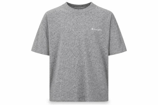 Champion Men's Grey Medium Crew Neck T-Shirt, Logo Accent