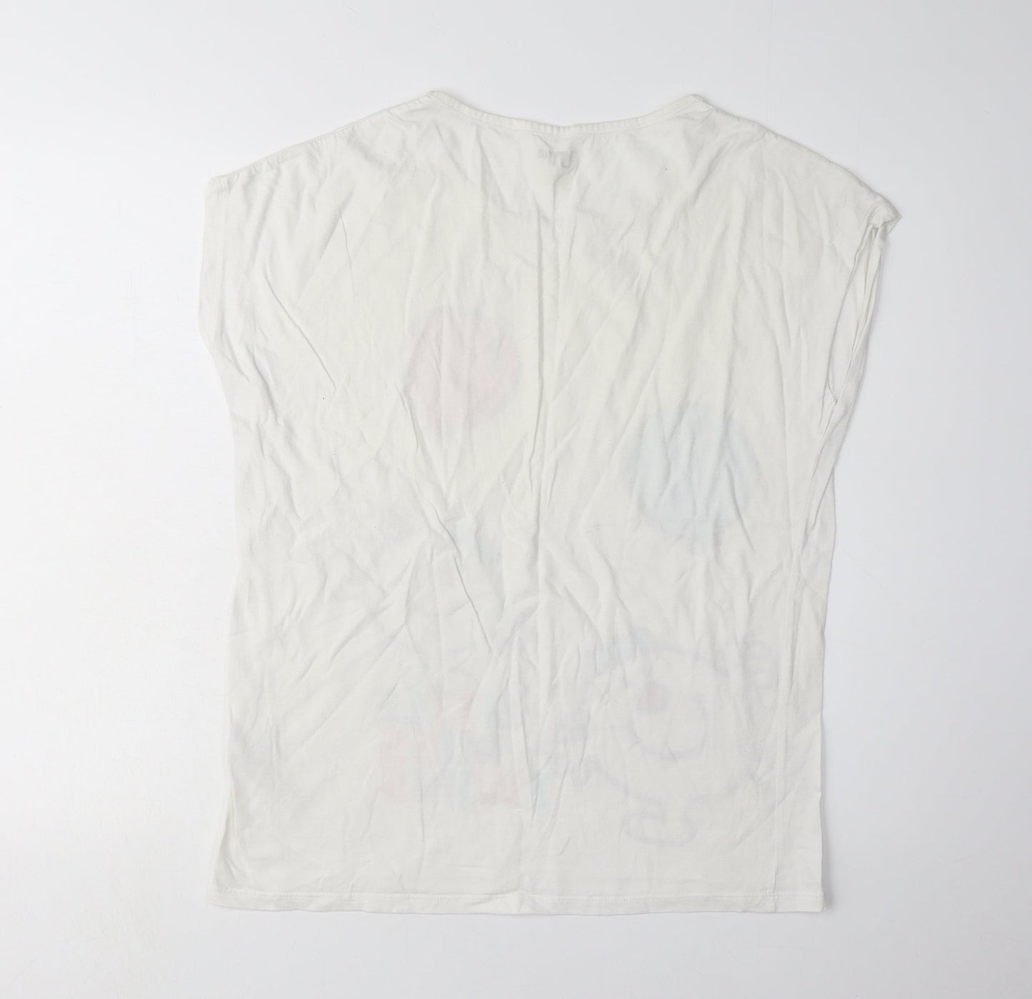 Uniqlo Women's White L Cartoon T-Shirt, Regular Fit