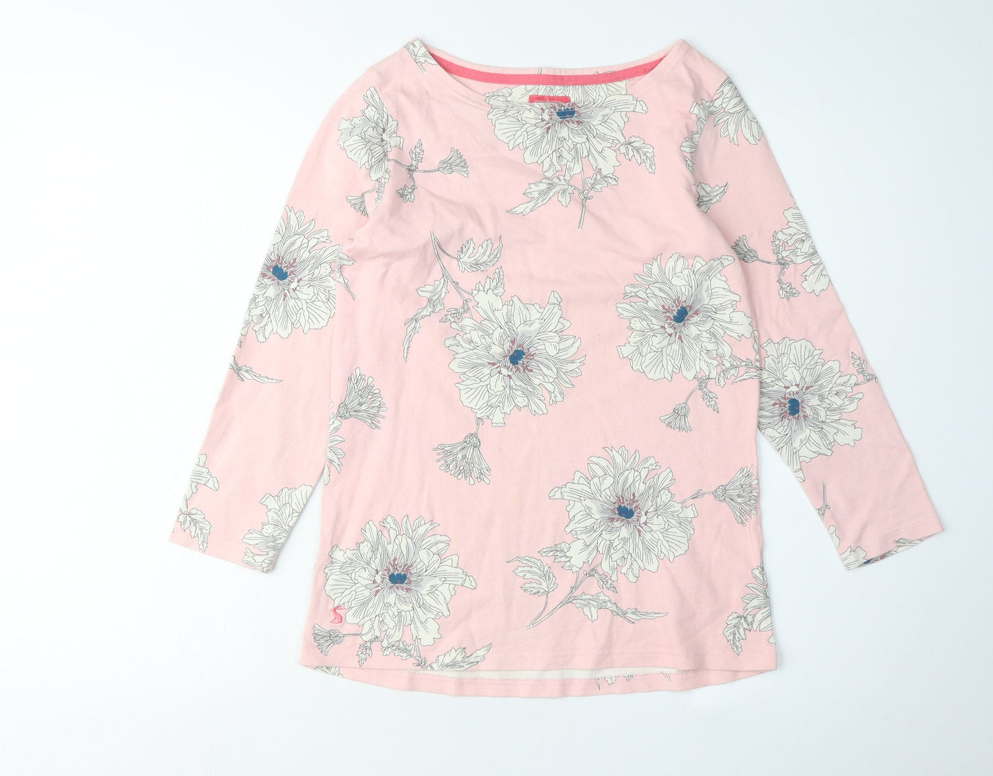 Joules Women's Pink Floral T-Shirt XS