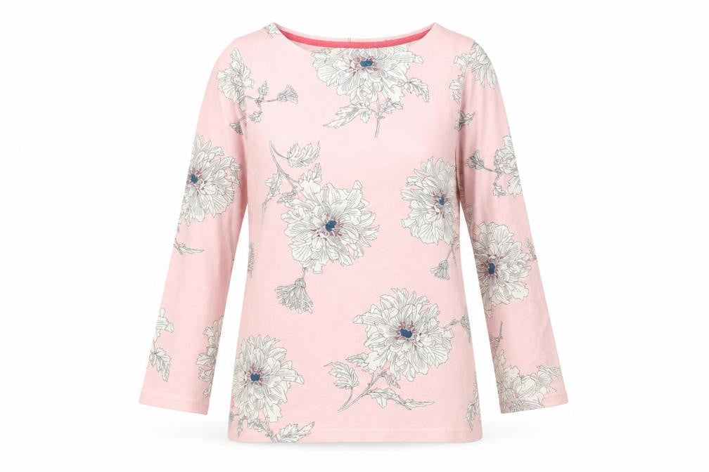 Joules Women's Pink Floral T-Shirt XS