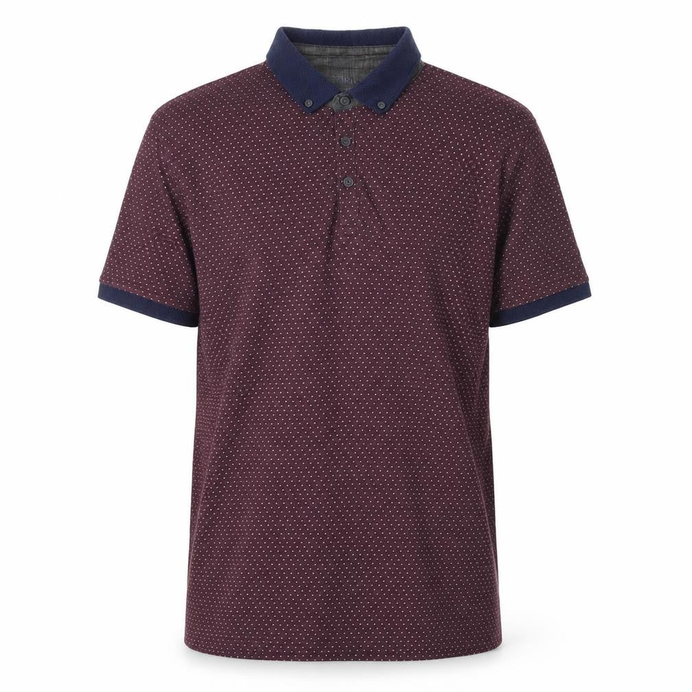 Red Herring Men's Multicoloured Polo, Medium, Graphic Print