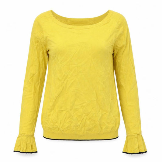 Vero Moda Women's Yellow Pullover Jumper, M, Boat Neck