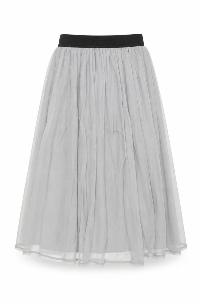 Miss Selfridge Women's Grey A-Line Midi Skirt Size 10