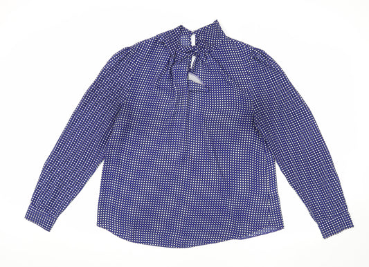 Dorothy Perkins Women's Blue Geometric Blouse, Size 14