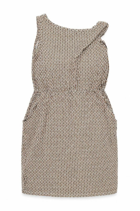 Marks & Spencer Brown Geometric Petite A-Line Dress