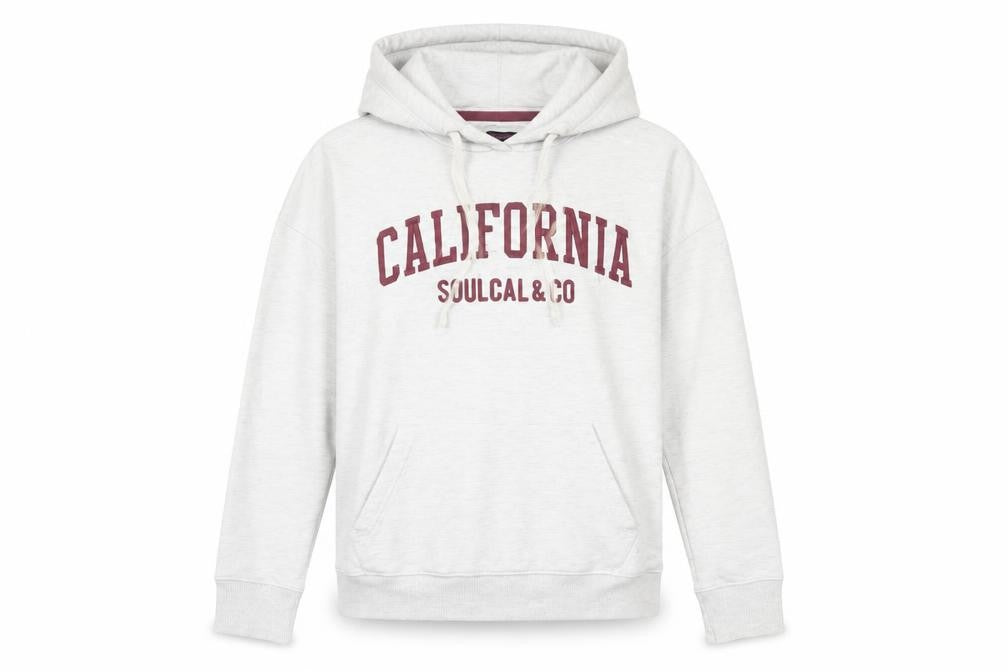 Soulcal & Co Women's White Hoodie, Size 12, Pullover