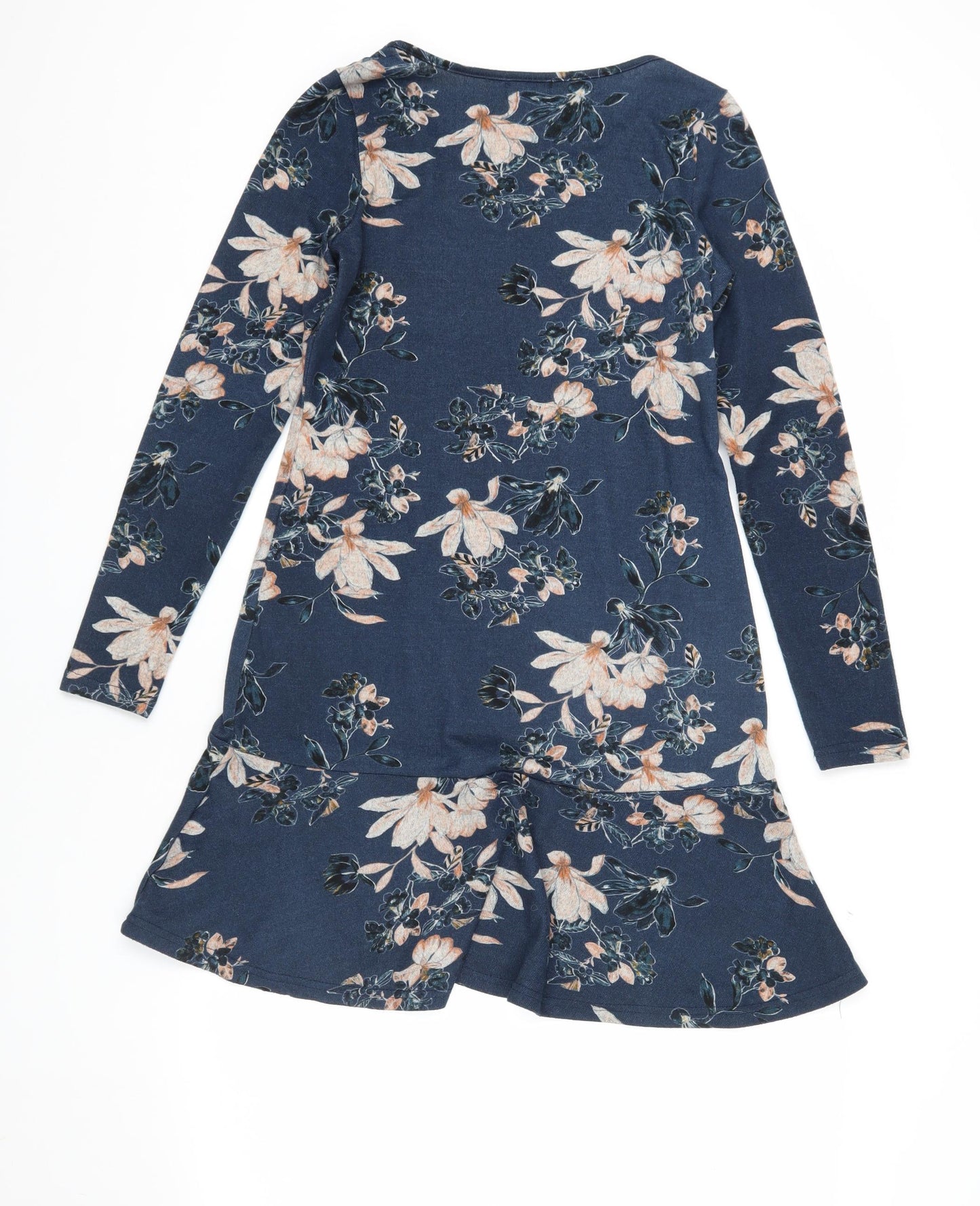 SOLO Women's Blue Floral Long Sleeve Dress, Size 8