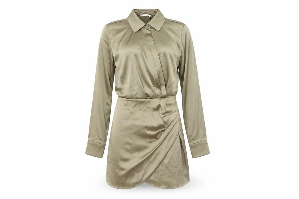 Stradivarius Women's Beige Shirt Dress Size 8