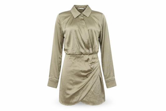 Stradivarius Women's Beige Shirt Dress Size 8