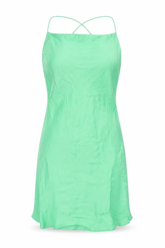 Zara Women's Green Slip Dress, Size S