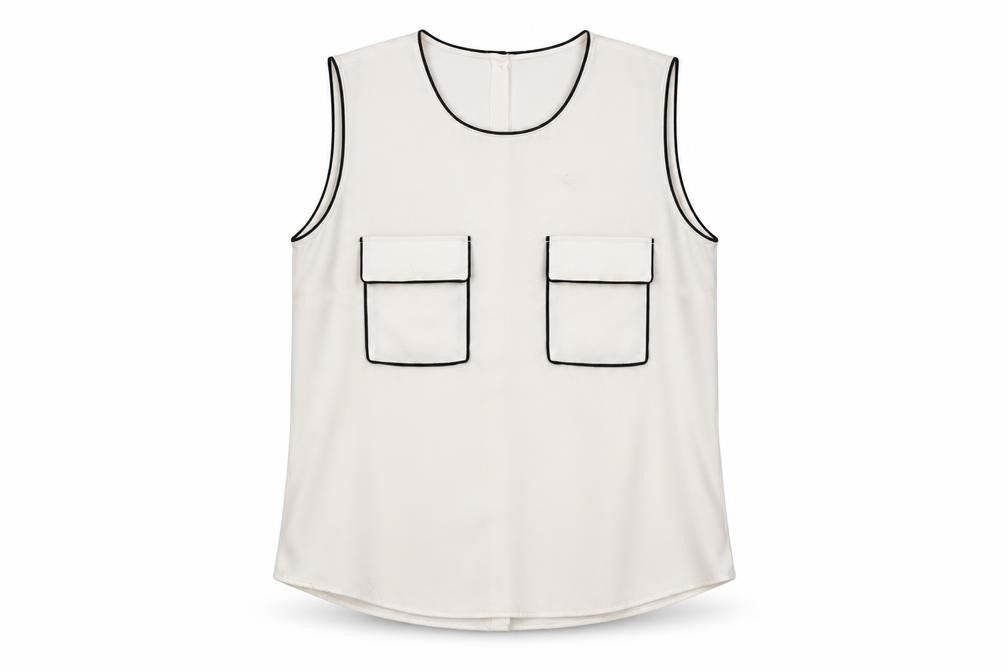 H&M Women's White Sleeveless Blouse Size 12