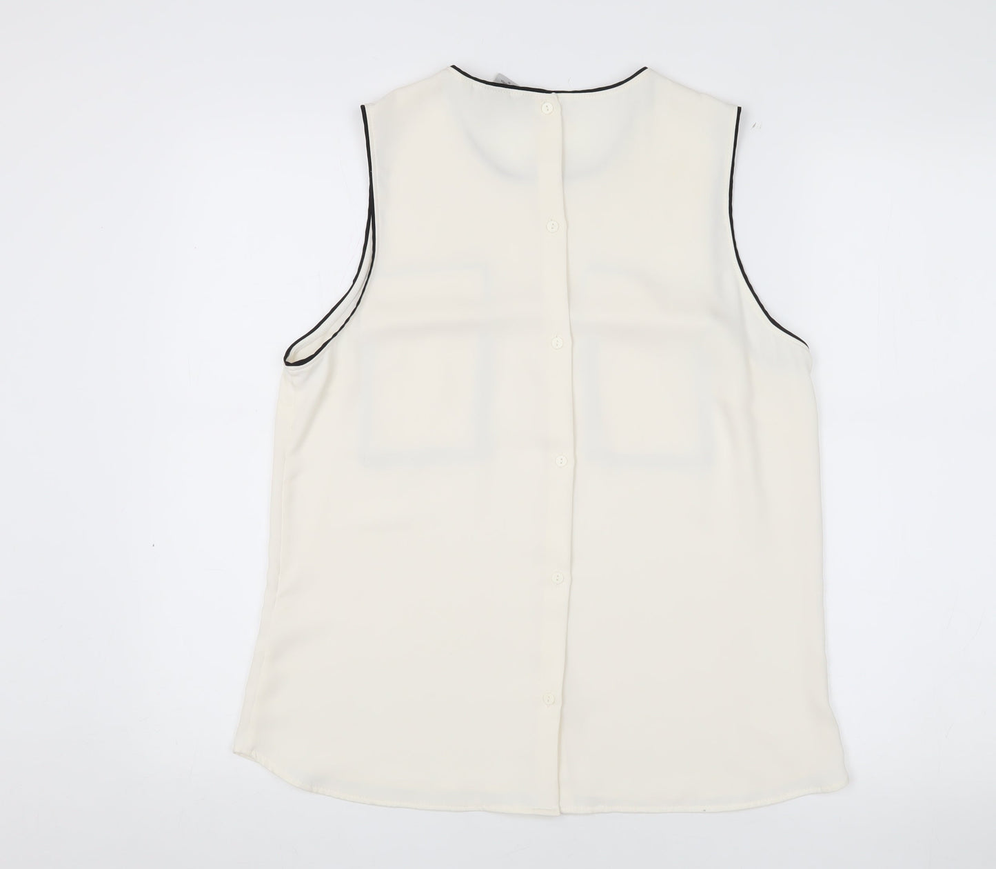H&M Women's White Sleeveless Blouse Size 12