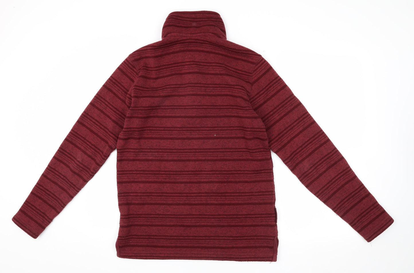 Mountain Warehouse Men's Red Striped 1/4 Zip Sweatshirt S