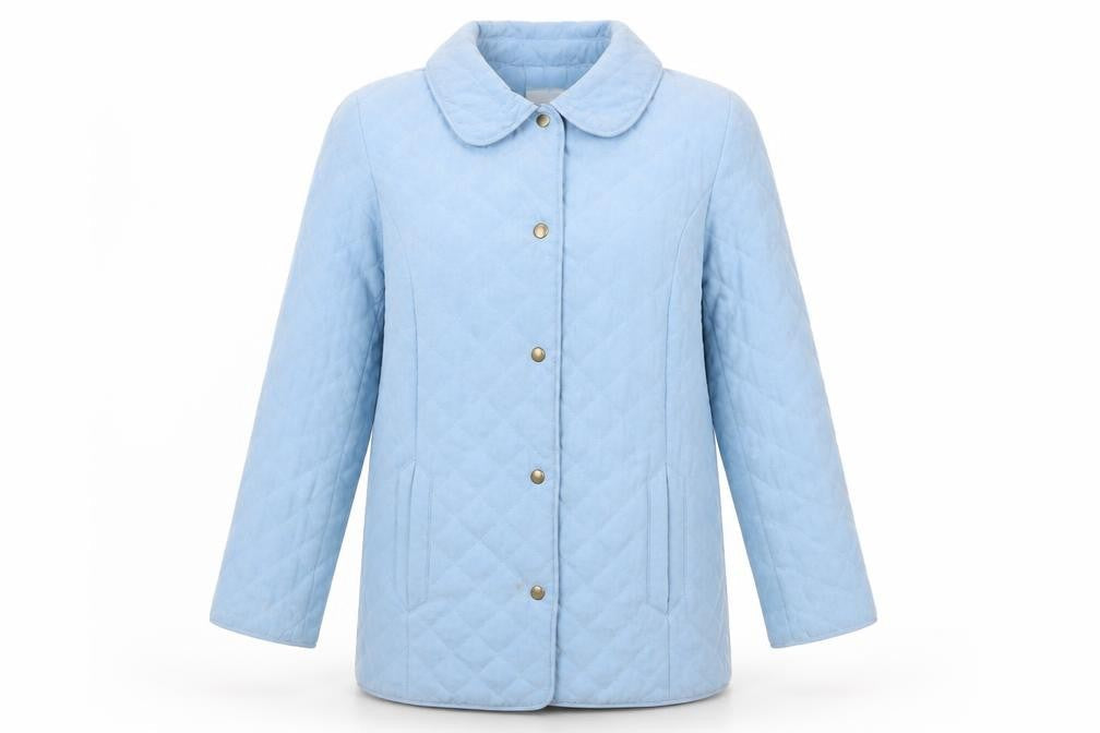 Eastex Women's Blue Quilted Coat, Size 12, Lined